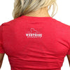 Westside Barbell T-Shirt für Frauen in Rot mit Aufdruck im Nacken