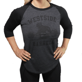 Westside Barbell Baseball Shirt für Frauen in Schwarz/Grau
